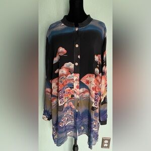 Citron Blue and Black Artistic Shirt